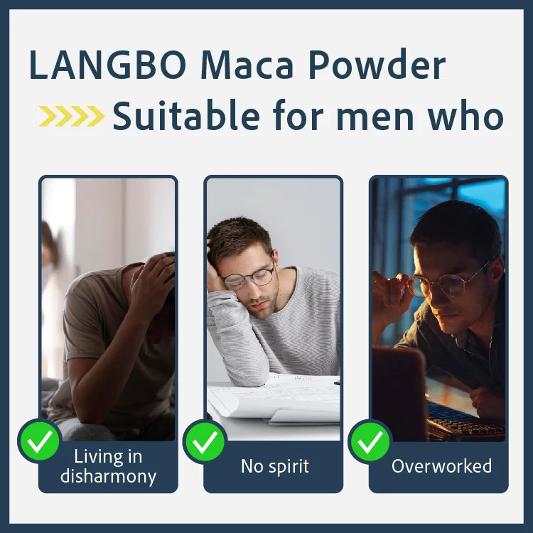 OEM High Quality Superfood Maca Root Powder sperm increase fertility healthcare supplement male strength drink