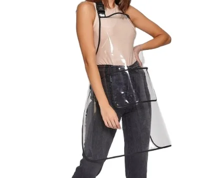 Transparent hairdresser apron with pocket Trendy barber apron Hair stylist gift ideas Stylist accessories Nail tech gift