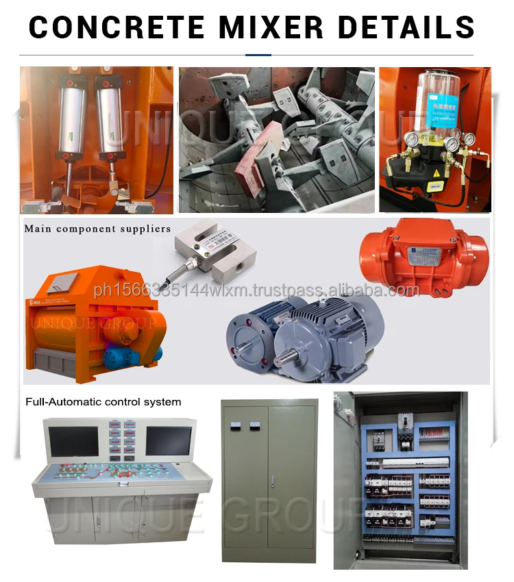 Small capacity 25m3/H mobile cement batch mixing mini concrete plant in philippines