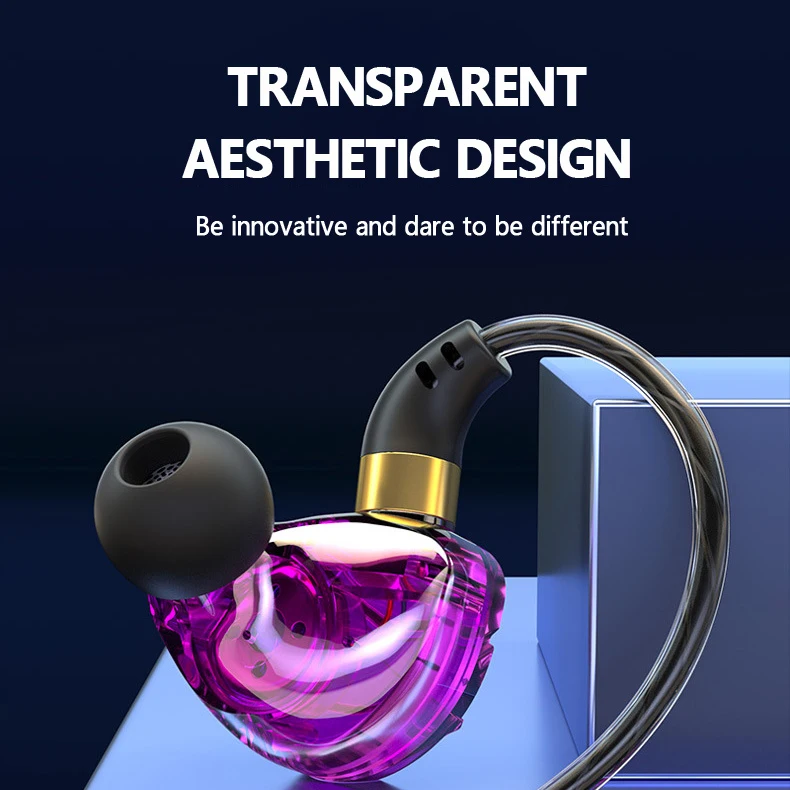 Hanging ear type unisex fashion running wire-controlled headphone Music sports headphone