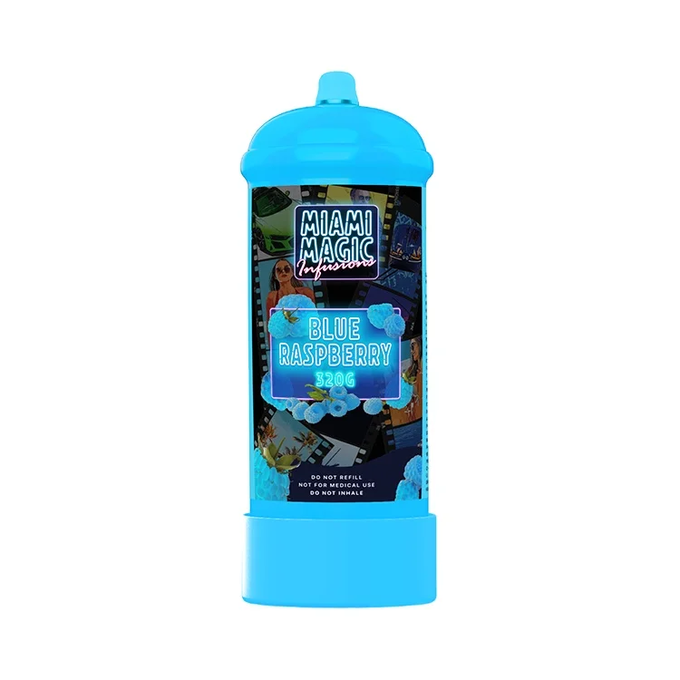 Affordable Market Price Top Quality 320g Blue Raspberry Flavor Miami Magic Whipped Cream Charger Cylinders for Dessert Making