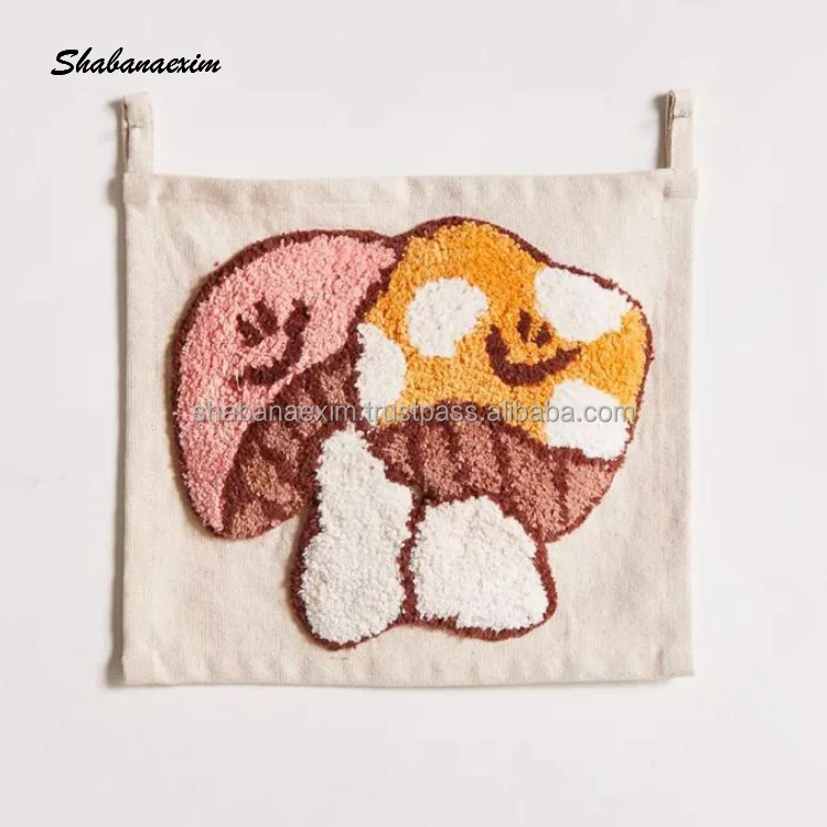 100% Cotton Woven Tufted Wall Hanging Handmade Indian Boho Canvas Luxury Home Wall Art Tapestry Manufacturer