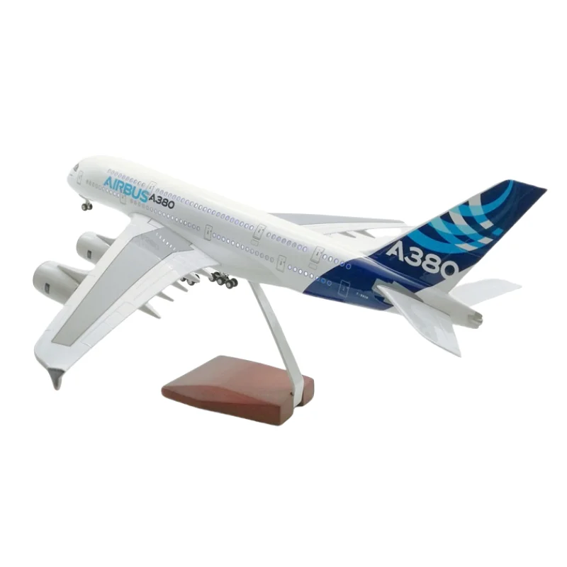 Поставщик моделей самолетов Shantou 1:160 модель A380 в масштабе 46 см полимерная Airbus со светодиодной подсветкой