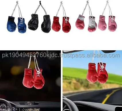 Miniature Boxing Gloves and Hanging Bag Decorative Sporting Accessories and Keychains for Home Use