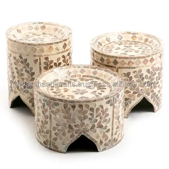 Bone inlay MOP Cake Stand for square shape and party ware use best for handmade sale orange bone CHOCOLATE TRAY BY LUXURY CRAFTS