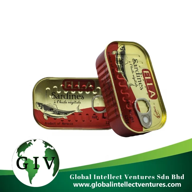 Canned sardine in vegetable oil 125g cans manufactures canned sardines from Morocco in vegetable oil, wholesale price