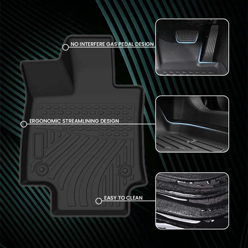 All Weather Car Floor Mat 2024 3D TPE Car Mats Waterproof Non-slip Carpet Car Foot Mat for MITSUBISHI ASX Accessories Custom