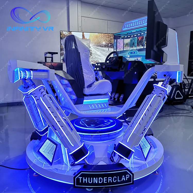 Factory Price VR Amusement Equipment Full Motion Sim Virtual Reality 9D VR Car Racing 3D Car Driving Simulator