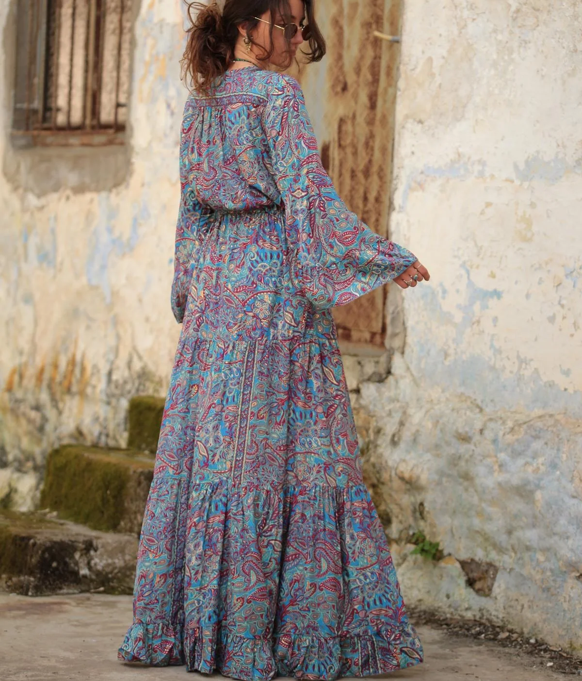 Bohemian Women Wear Casual Indian Silk Long Dress