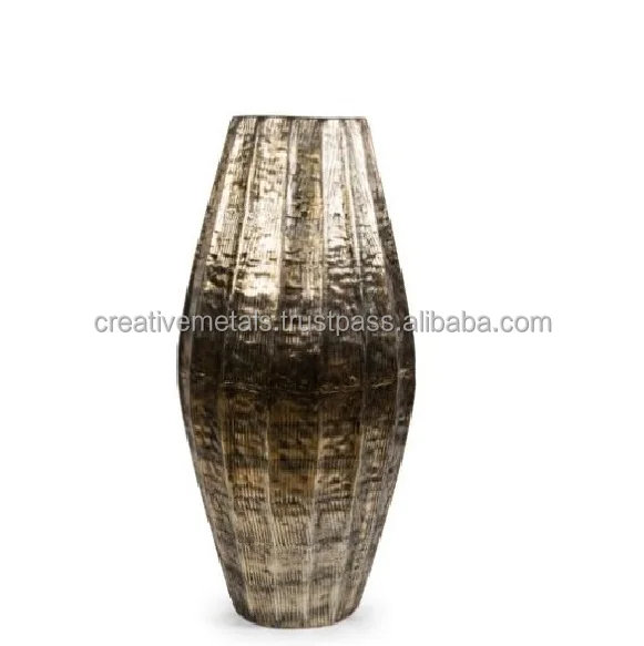 Свадебное украшение винтажная металлическая высокая ваза для цветов декора металлические современные рубашки дома антикварная
