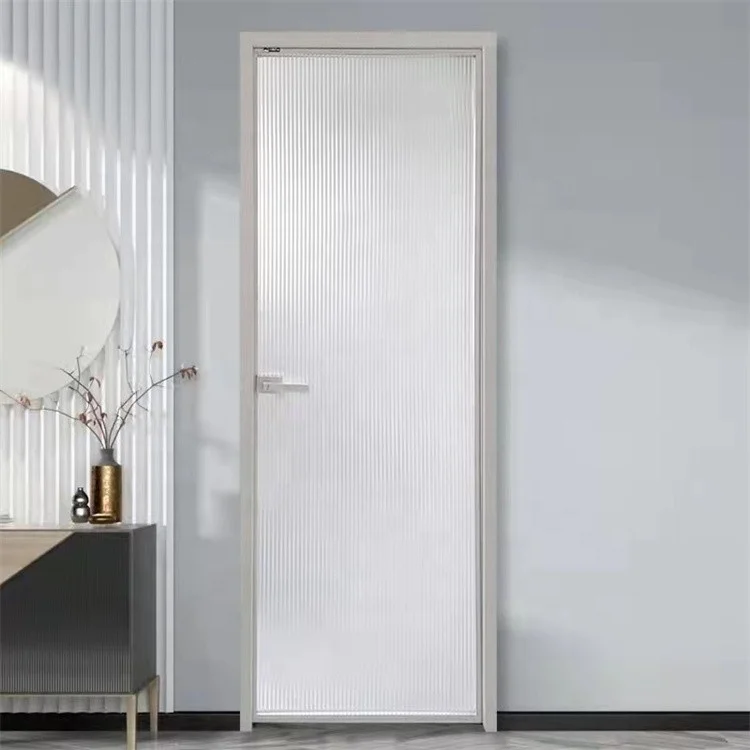 In Room Door Divider Single Swing French Style Bedroom Security Door Aluminum Alloy Interior Doors For Houses