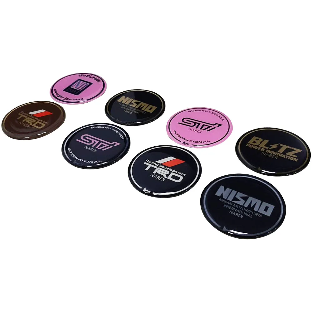 wholesale pink epoxy label round domed sticker logo decal with adhesive for decoration
