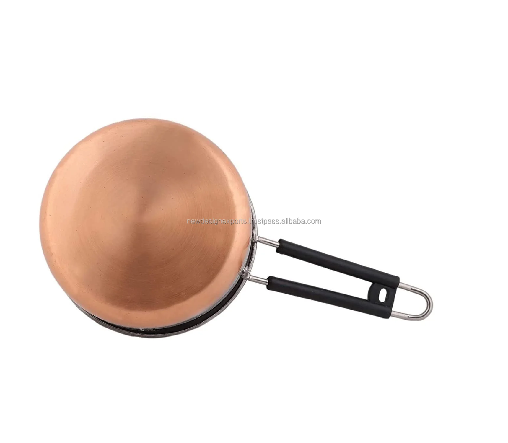 Sauce Pan Set for Tea Milk Pan Copper Sauce Pan Combo Set Gas and Induction Compatible