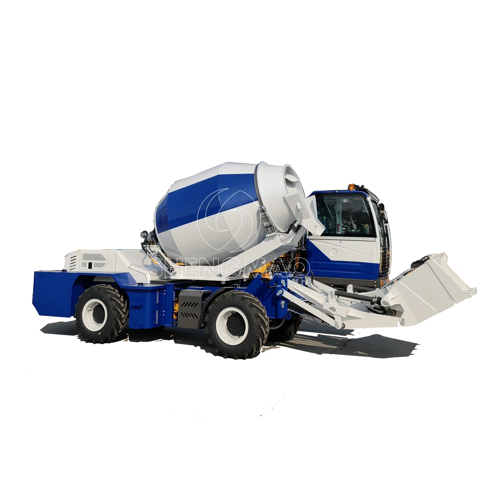 SHENGMAO 3.5 cubic meters mobile portable self loading cement Concrete Mixer truck