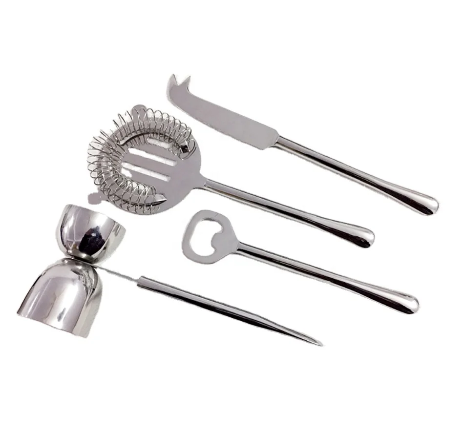 Набор барных инструментов, 4 шт. барных инструментов на заказ, набор барных инструментов из нержавеющей стали, наборы барных инструментов с привлекательным дизайном, оптовая цена