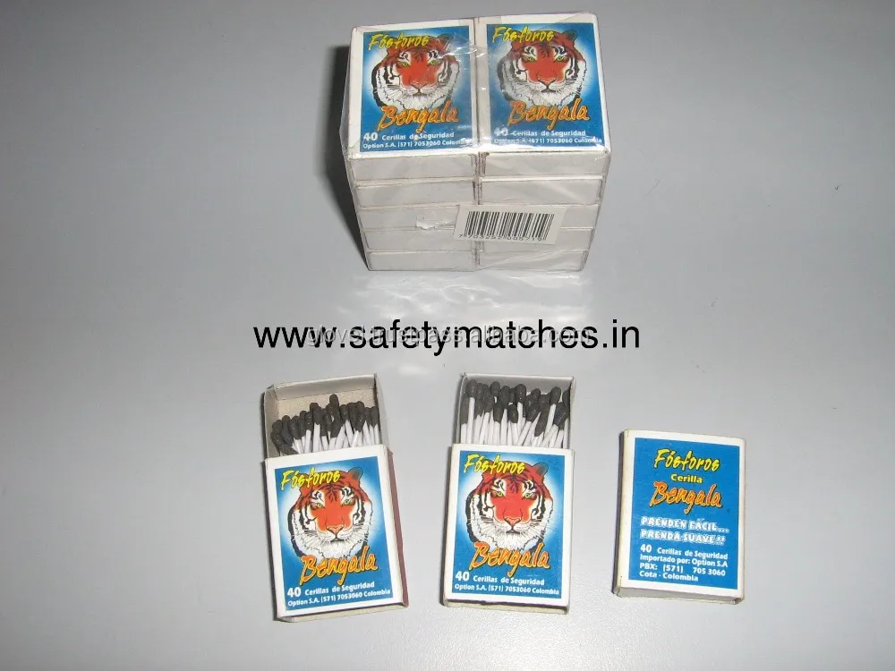 Custom safety wax matches beautiful design 40 x 33 x 12 mm Size match sticks boxes at low market price