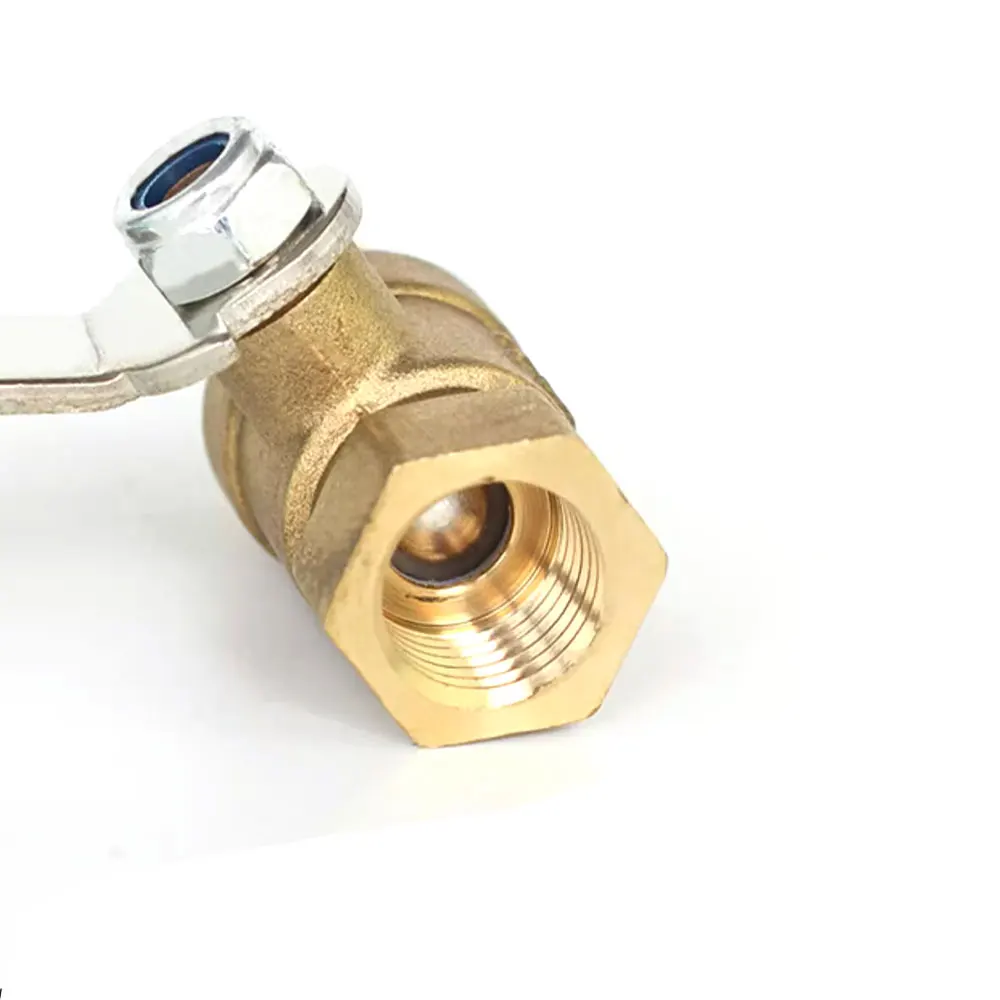 Industry Female Connector Thread DN 25 Natural Gas 1 inch  Brass Ball Valve With Handle