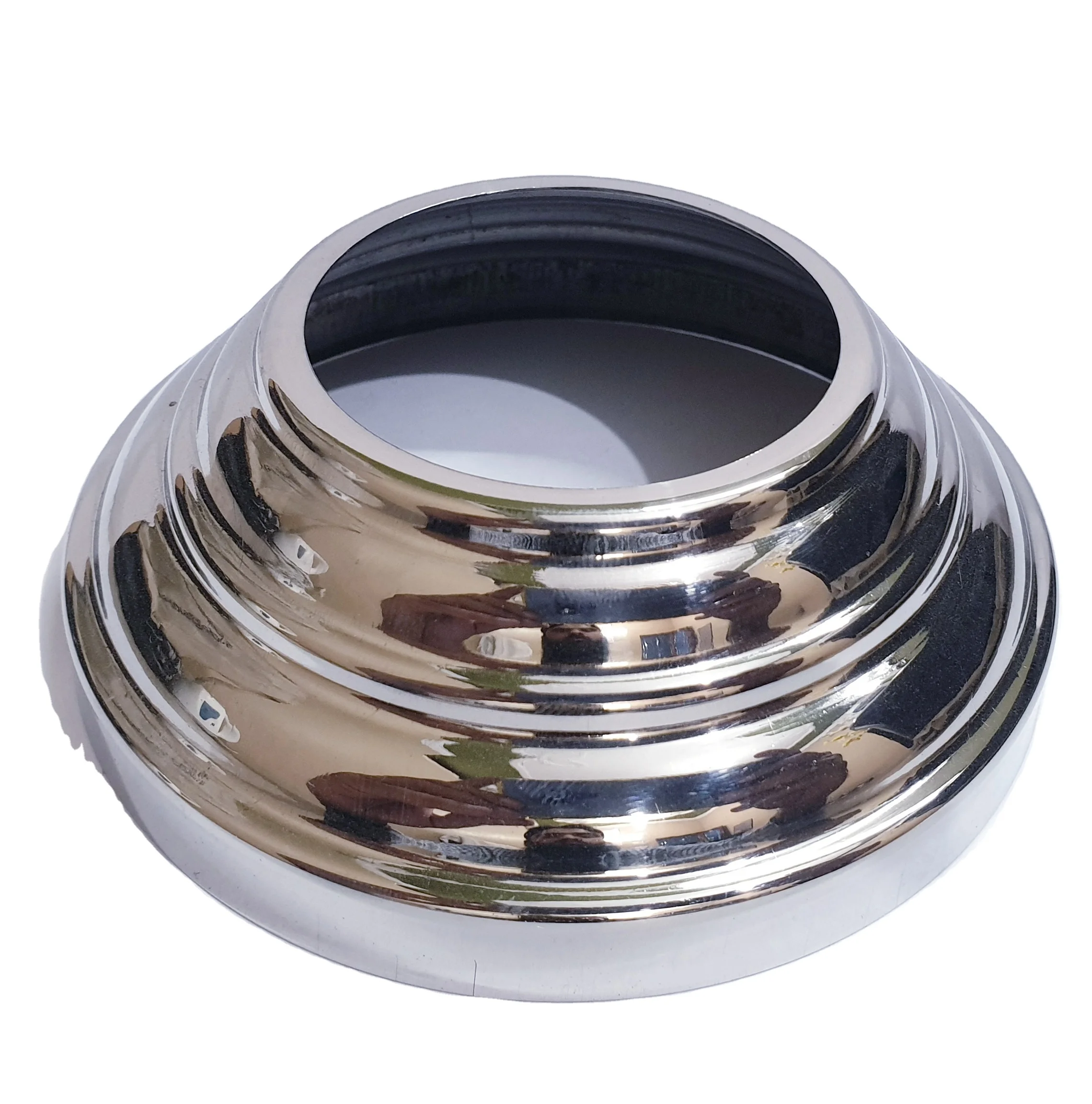 Modern Premium Quality Stainless Steel Iron Stair Parts Three-Step and Single-Step Base Covers for Outdoor Railings Staircases