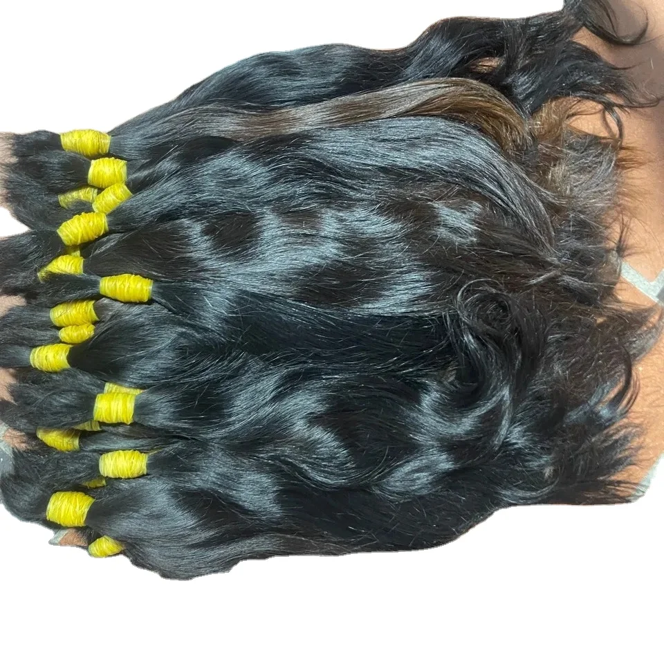 Wholesale factory soft, double drawn raw Vietnamese Remy virgin human hair, bulk, affordable price with excellent quality