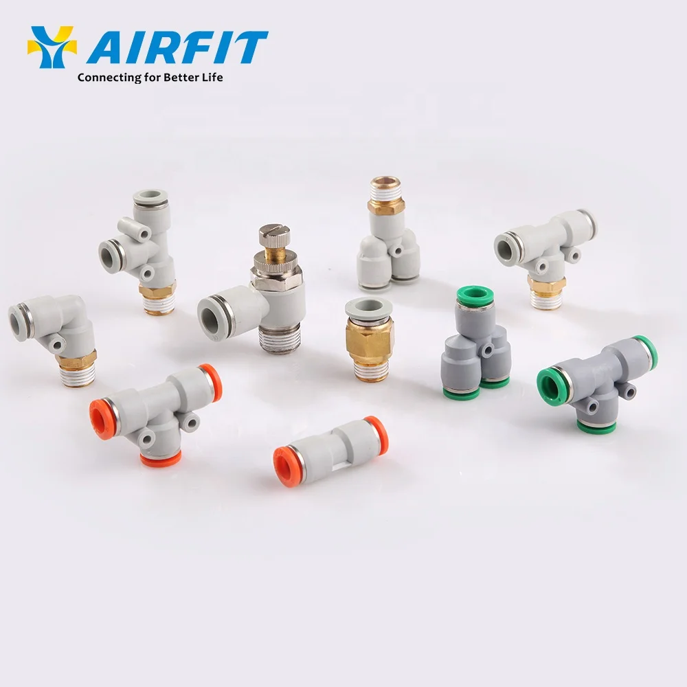 Airfit OEM & ODM черные пластиковые пневматические детали One Touch воздушные трубки