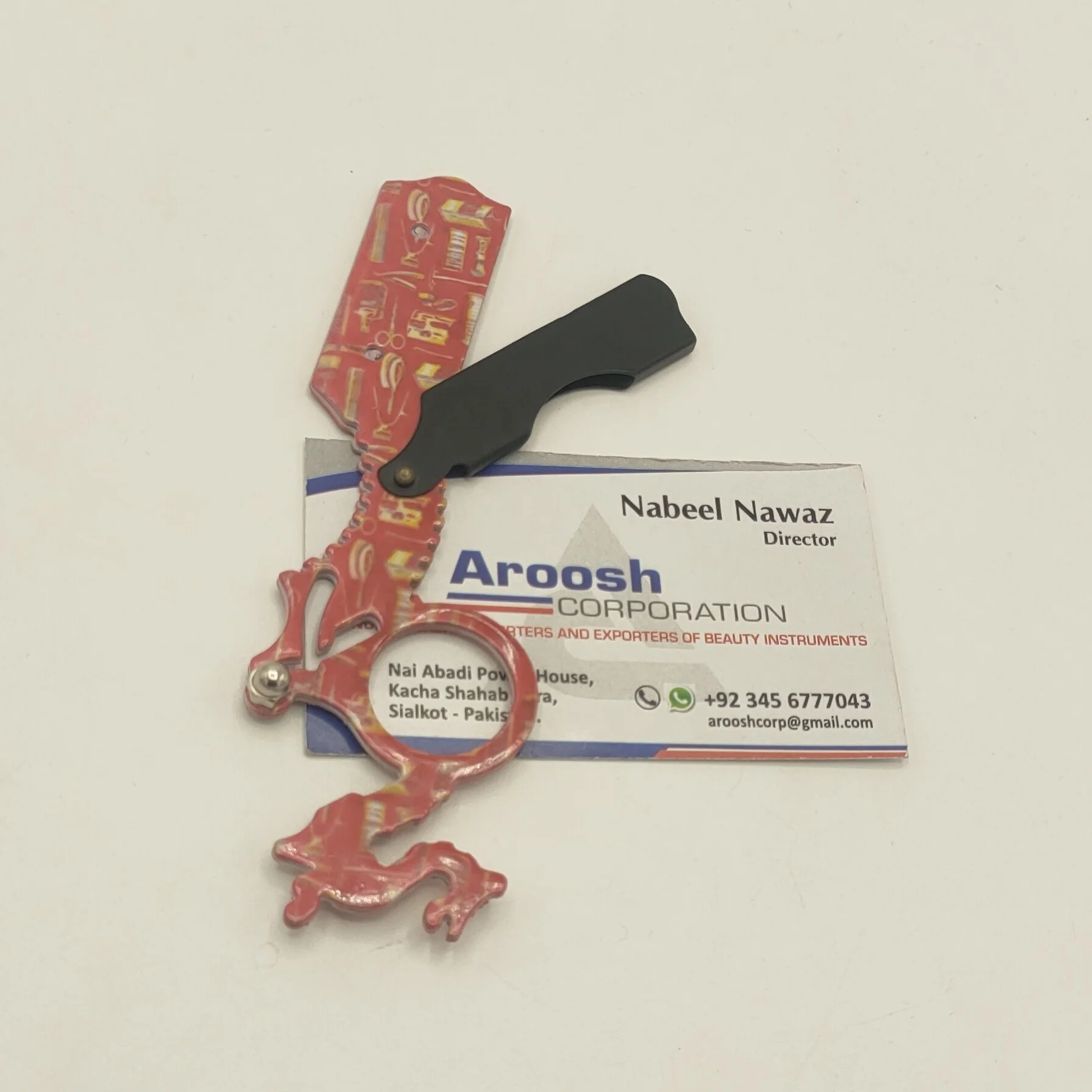 Wholesale Stainless Steel Custom Logo Professional Barber Finger Razor