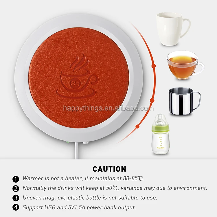 Novelty Low MOQ USB Power Mug Heater Cup Warmer Plate Coaster