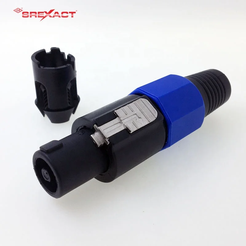 4P Female cable clamp Speaker Connector speakon audio jack