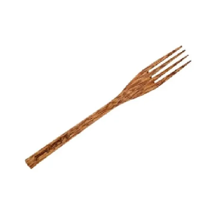 Travel-Ready Coconut Shell Tableware - Reusable Fork & Spoon Set for Sustainable Eating