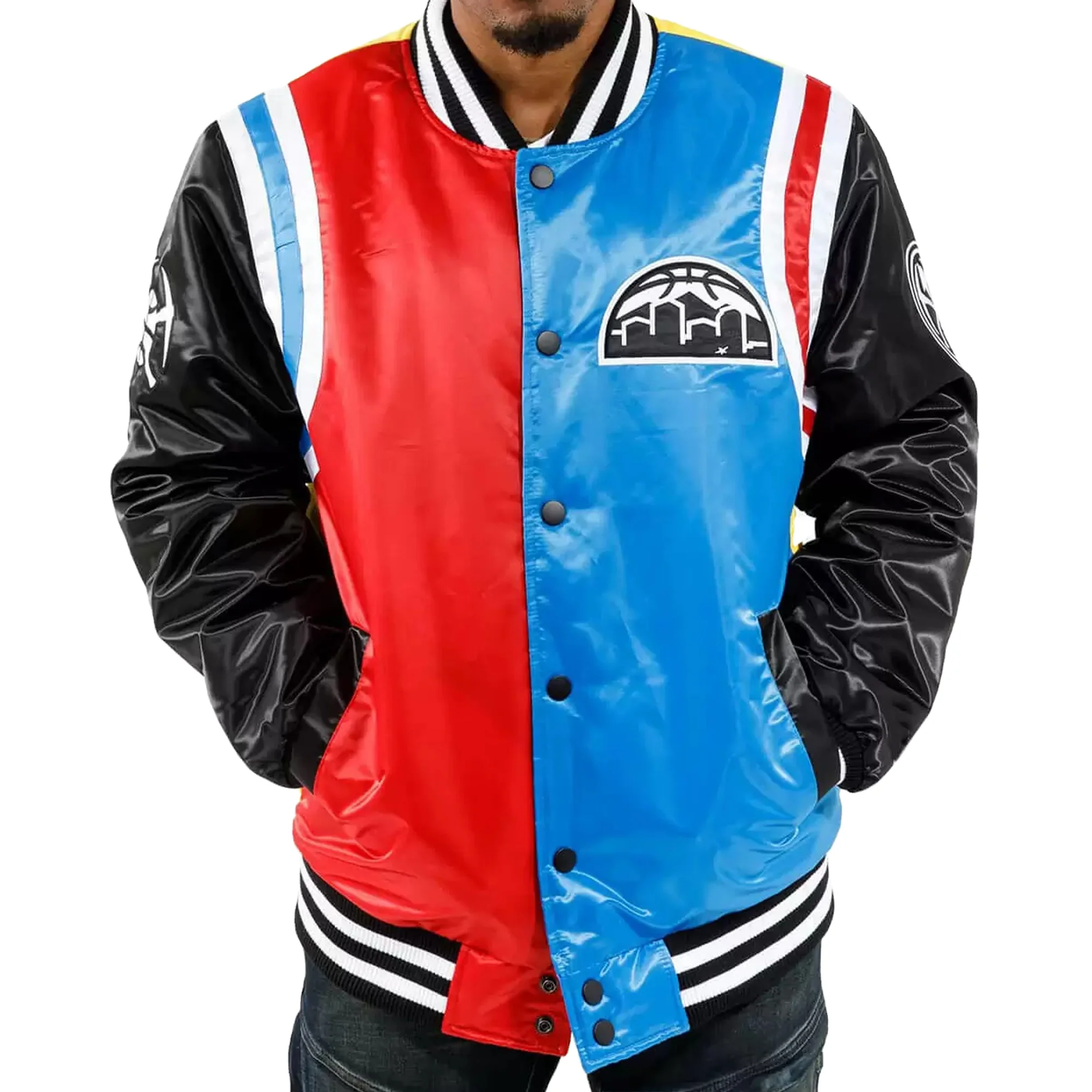 Custom Baseball Satin Jacket With Custom Embroidery And Chenille Logos Hot Sale Jackets