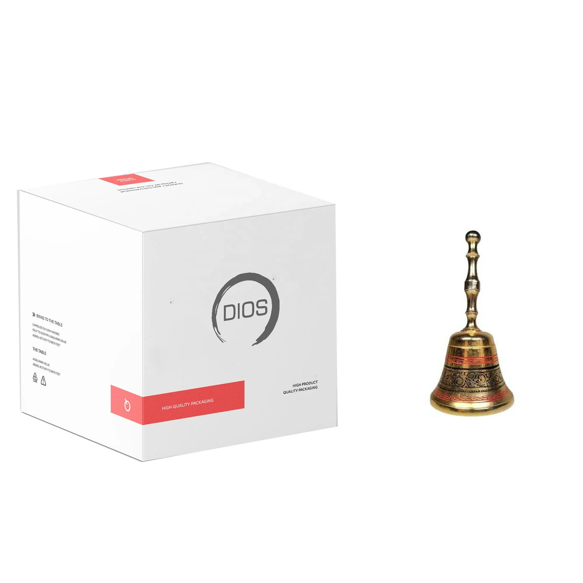 High quality Brass Bell new Design brass Hand bell With wooden handle new Look Metal Peon Bell For Office