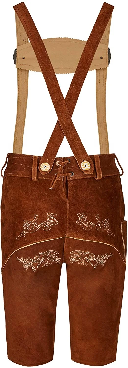 Оригинальные новые немецкие подтяжки Lederhosen из натуральной кожи с Баварским октоберфестом и подходящими подтяжками Короткие традиционные штаны