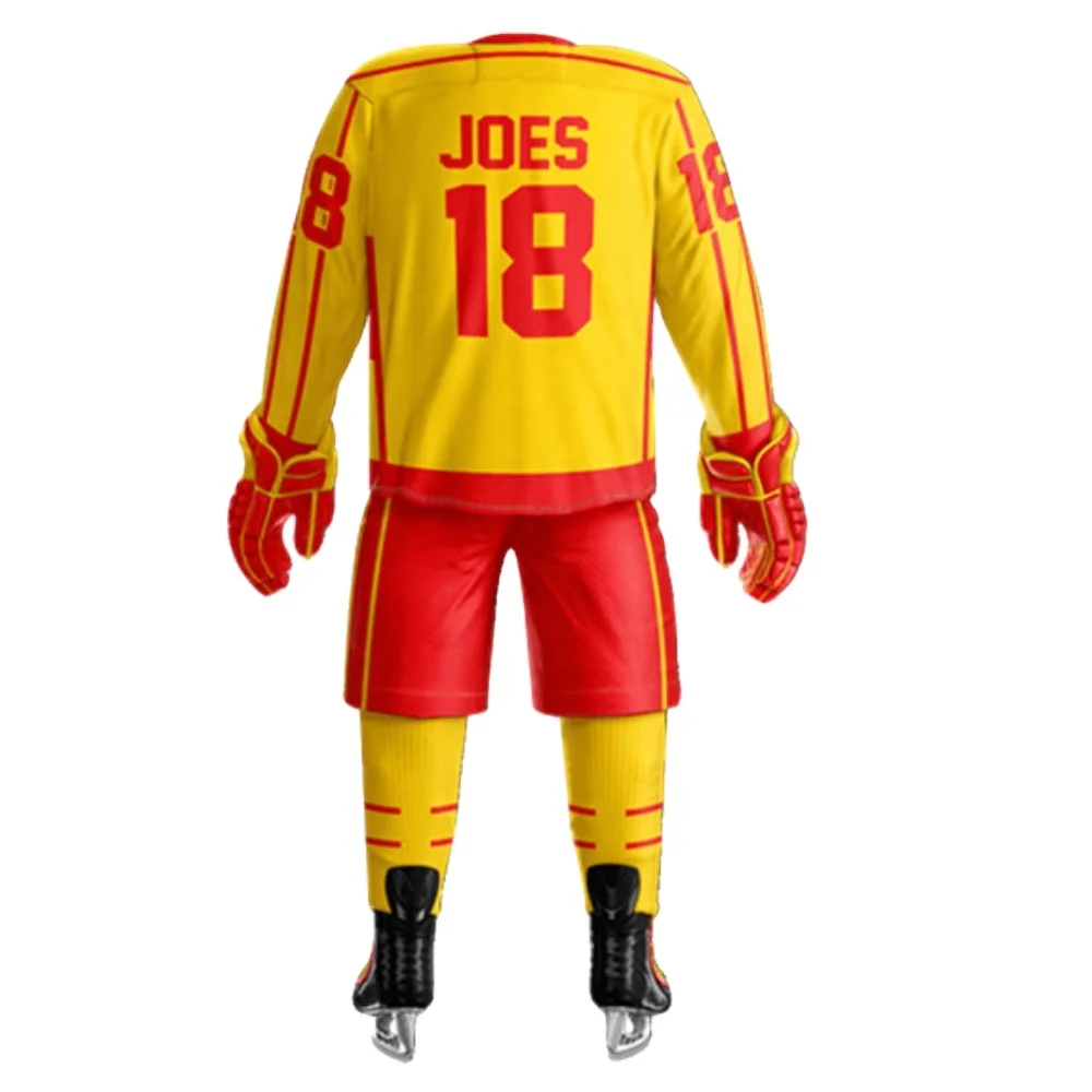 Дешевая новейшая стильная униформа для хоккея с шайбой мужская из 100% полиэстера