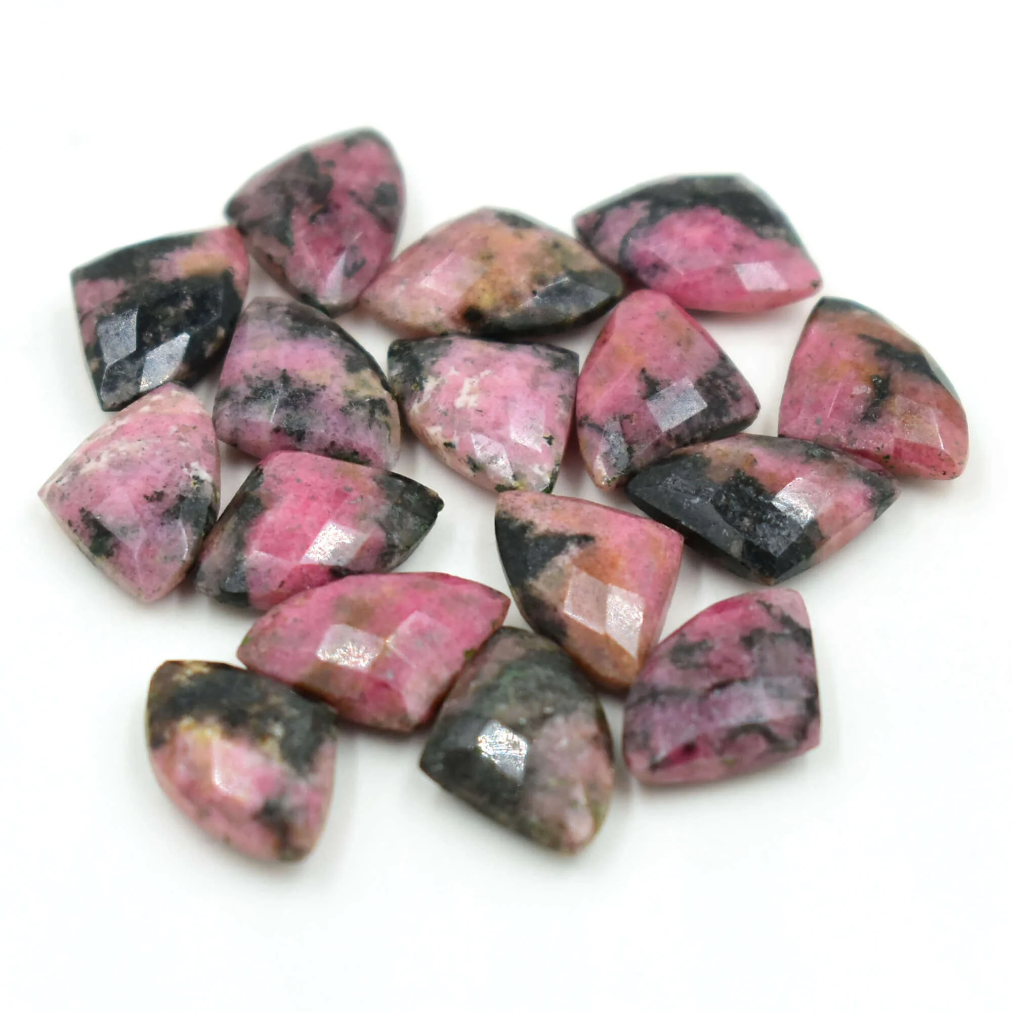 Natural rhodonite loose gemstone 10X15 mm axe shape faceted briolette cut beads fancy shape healing crystal handmade carving