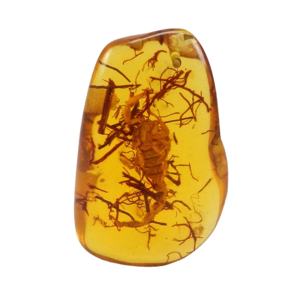 29.33 gms Synthetic Amber 40x64mm Uneven Shape Loose Gemstone for Jewelry making