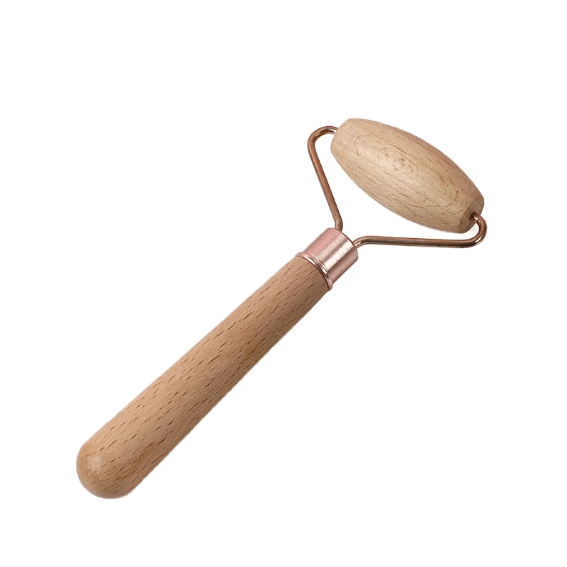Factory Stock Mini Wooden Massage  Anti-Cellulite Body Roller and Facial Gua Sha Handheld Wooden roller