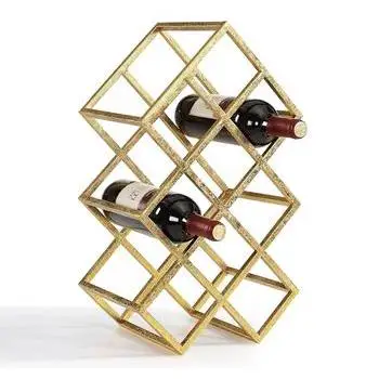 Unique Metallic Wine Rack: A Standout Addition to Your Home Bar - Ideal for Wine Collectors and Decor Lovers!