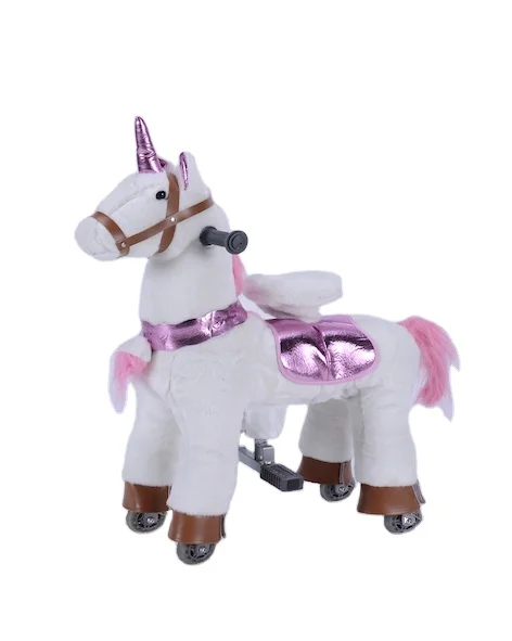 Factory CE Wholesale Unisex Mechanical Horse Toy Plush Ride-on Horse