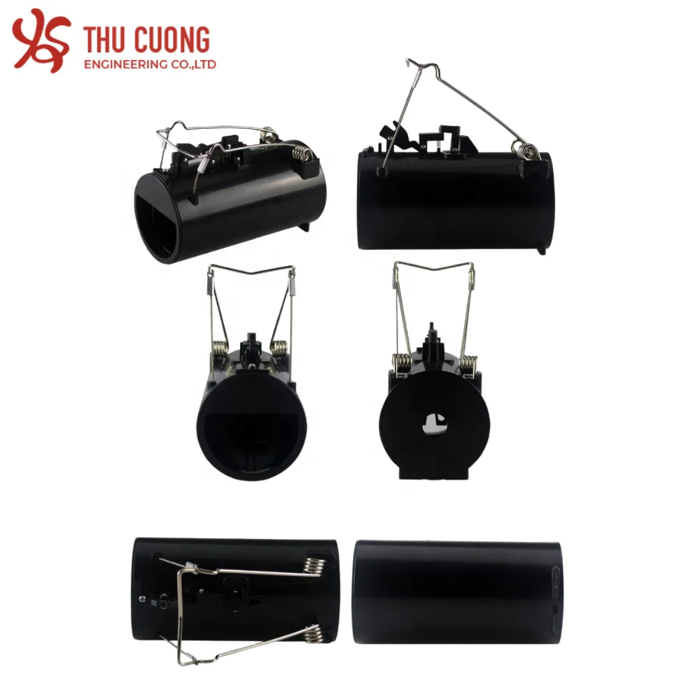 Easy Set Black Hole Mole Trap Quick Kill Rats Easy Set Pest Control Black Plastic With Metal High Sensitive Gopher Trapping