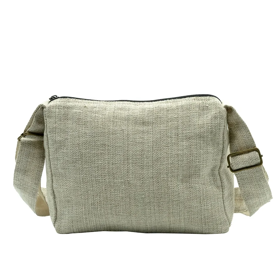 Body sling Bag-tablet-mobile-ipad Design Bags Nettle Fiber Fabric Messenger body sling bag Ecological Shoulder Sling Unisex NP