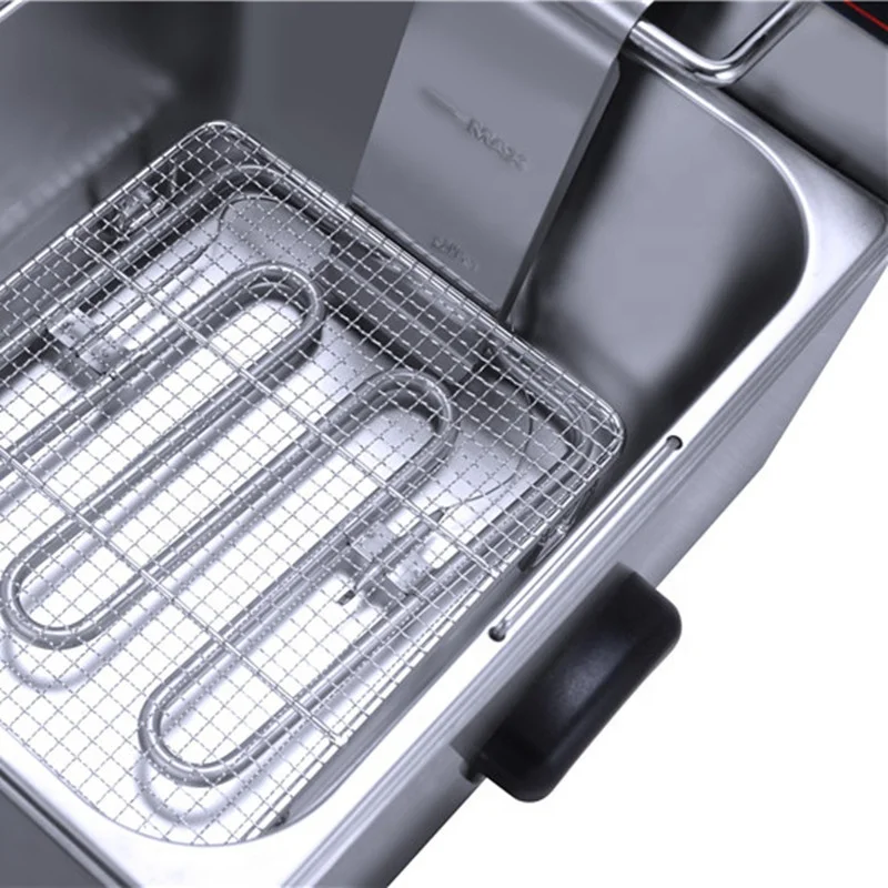 
Commercial Catering Deep Electric Fryer With 1-Tank 1-Basket Electric F, High Cost- Effective Deep Fryers For Snake Frying 
