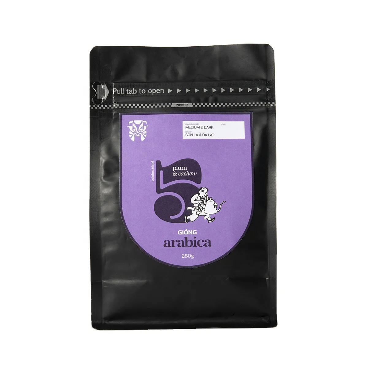 100% кофе Арабика отлично подходит для наполнения и погружения, смесь Giong 2, соединение кофе, легкое среднее обжарение целых бобов