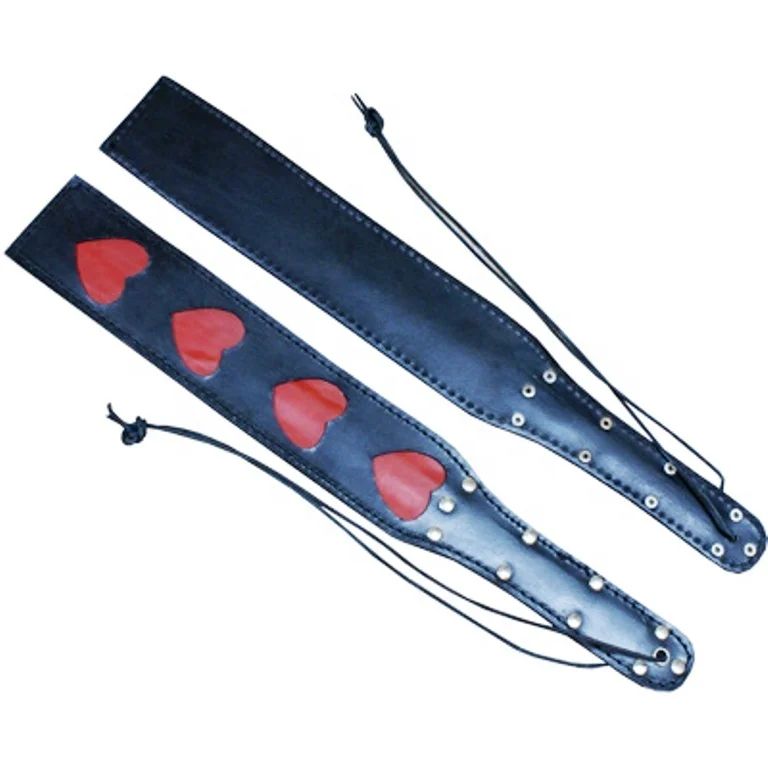 Bdsm Sex Game Letter OXOX Flogger Spanking Paddles Wholesale Black Leather Paddle for Women