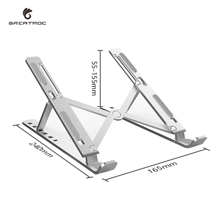 Great Roc support pour ordinateur portable  notebook stand aluminium portable computer stand portatil portable pc riser