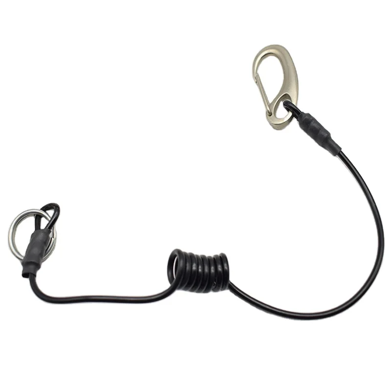 Fall protection manufacturer secure spring for tools coiled lanyard safety cable retractable coil tether