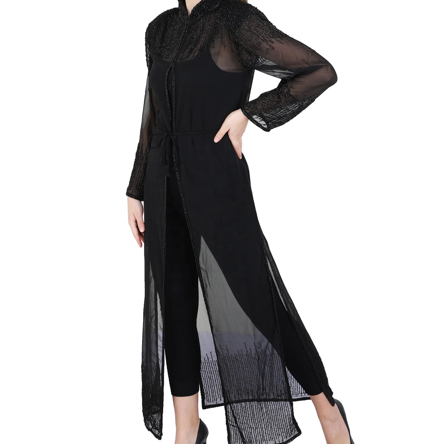 New CARDIGAN SHRUG KAFTAN COAT ABAYA Party Wear Style Woman ABAYA OEM Service Adults Middle East Georgette Open Abaya best price