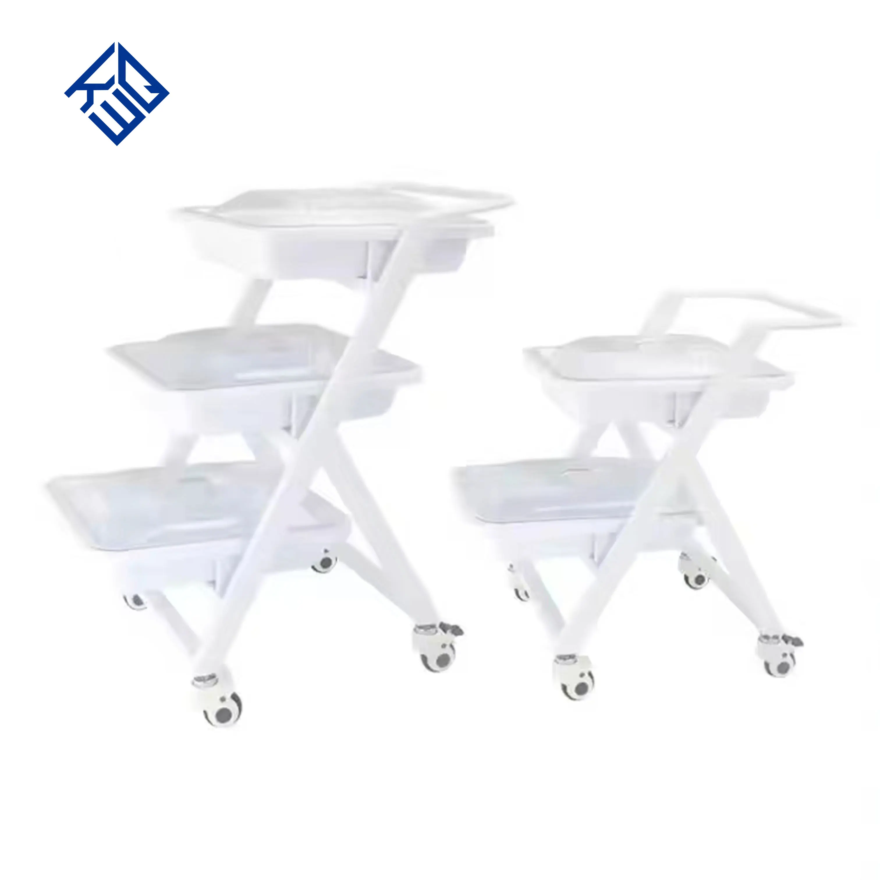 Endoscope Instrument Transport Trolley with Transparent Anti-Fouling Cover and 4 Casters