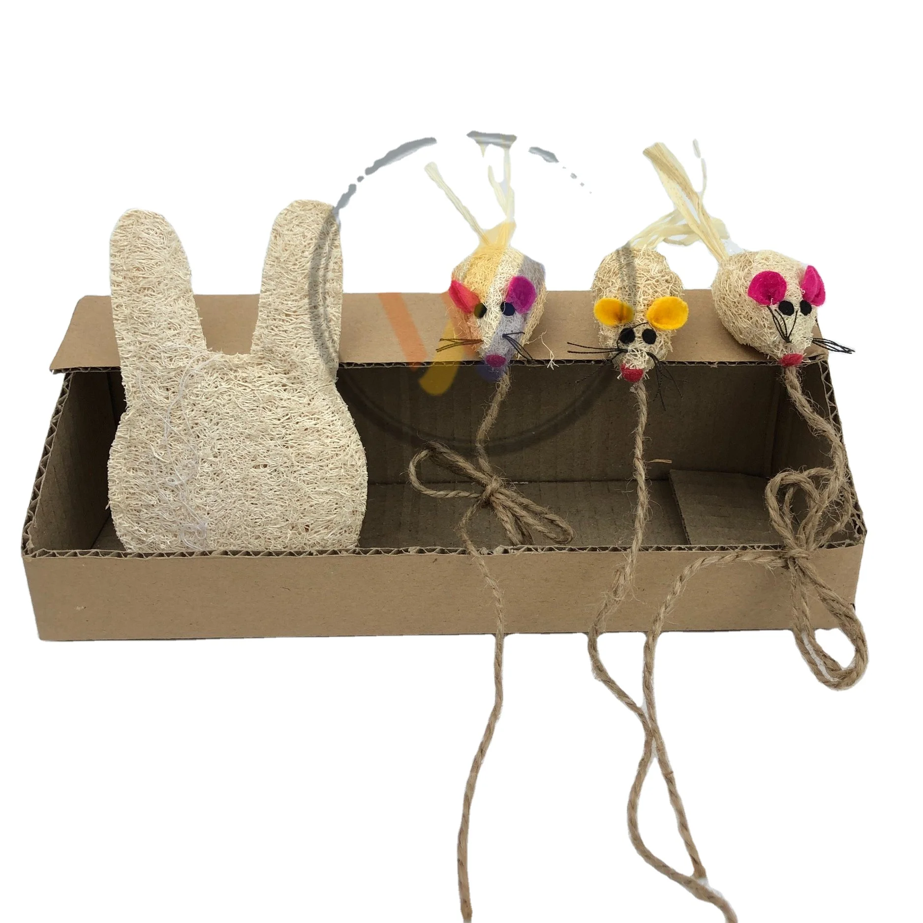 Loofah Pet Toys // 100% natural // Safe for your pet // made in Vietnam manufacture // Contact John to get free sample