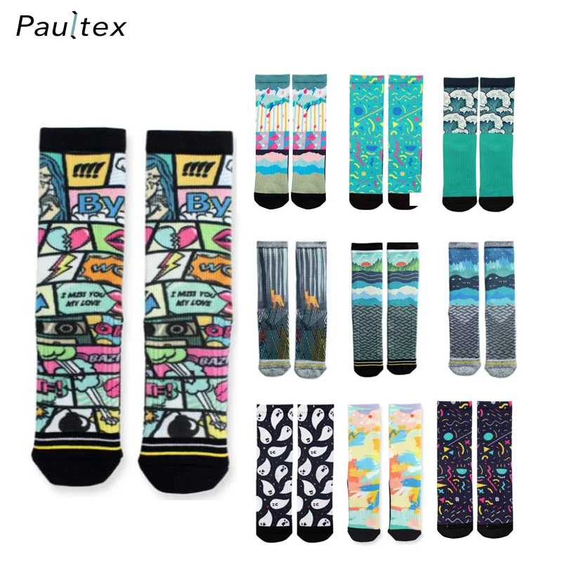 eco-friendly socks hemp with 360 rotary printing