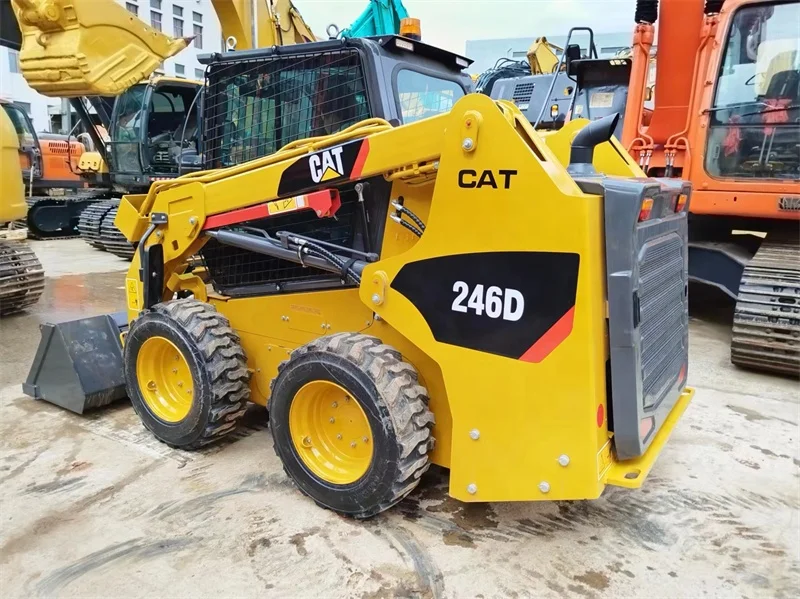 original cheap used machinery cat 246d skid steer mini loader caterpillar 246 226 track wheel skid steer loader
