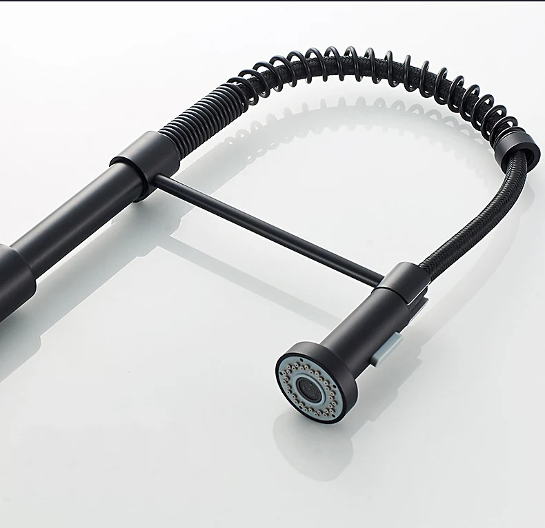 Wholesale Promotional High Quality Swivel Single Handle Kitchen Faucet Chrome Pull Down Spring Rotation Kitchen Sink Mixer Tap